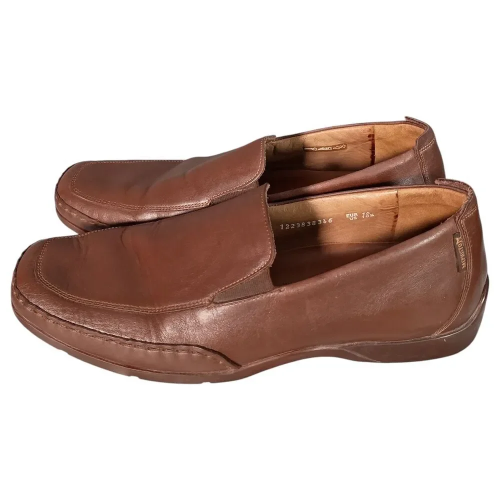 Mephisto Men’s Edlef Loafers 10.5 Brown Leather Slip-On Casual Driving Shoes